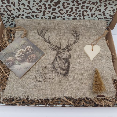 Kerst Box Rendier Kersthanger